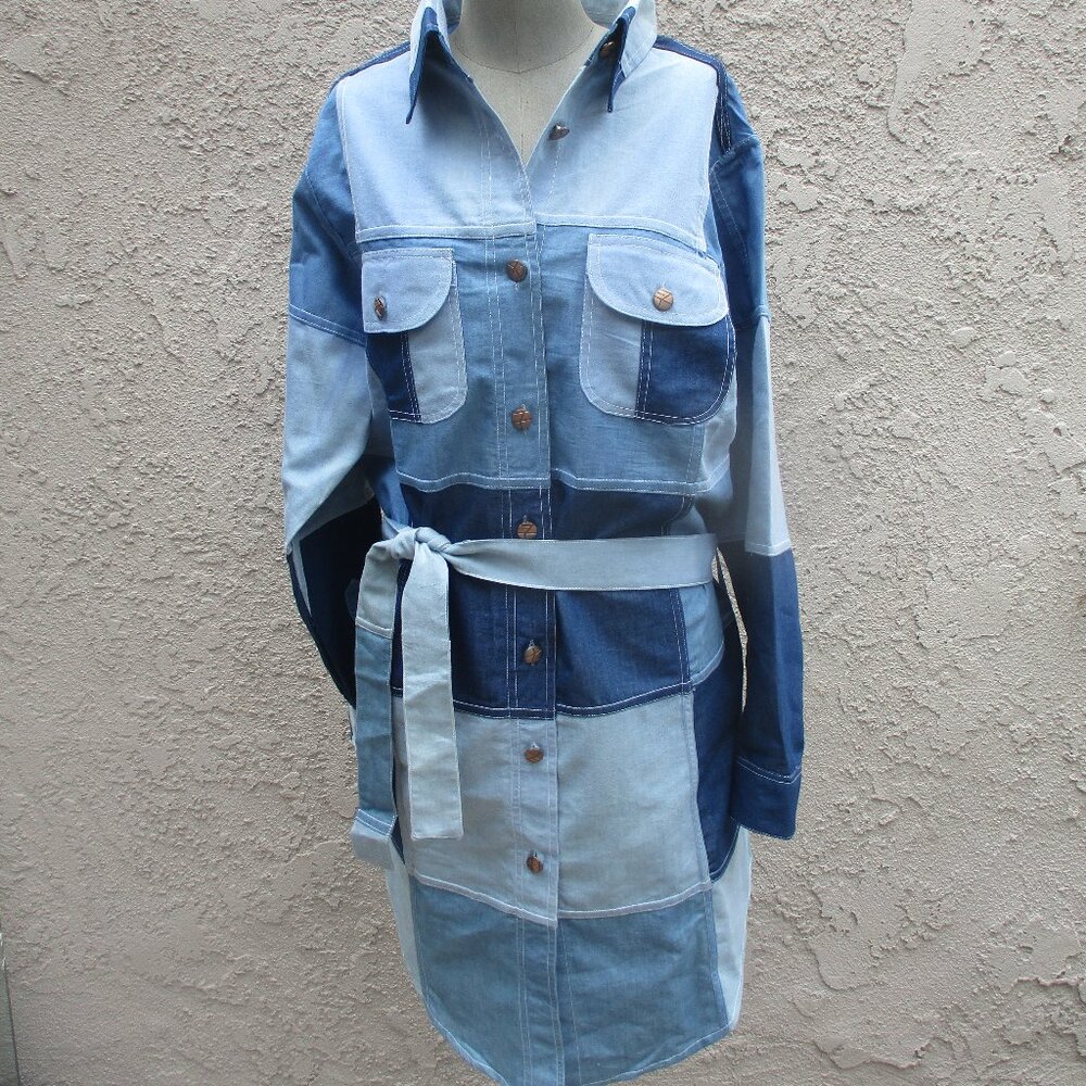 Nwot Ashley Taylor ~ Patchwork Duster / Jacket ~ … - image 2